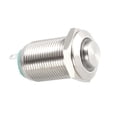 thumbnail image 4 of Interruptor de botón pulsador de metal de enclavamiento Uxcell Cabeza alta 12mm Diámetro de montaje 1NO Luz LED azul 12V, 4 of 5