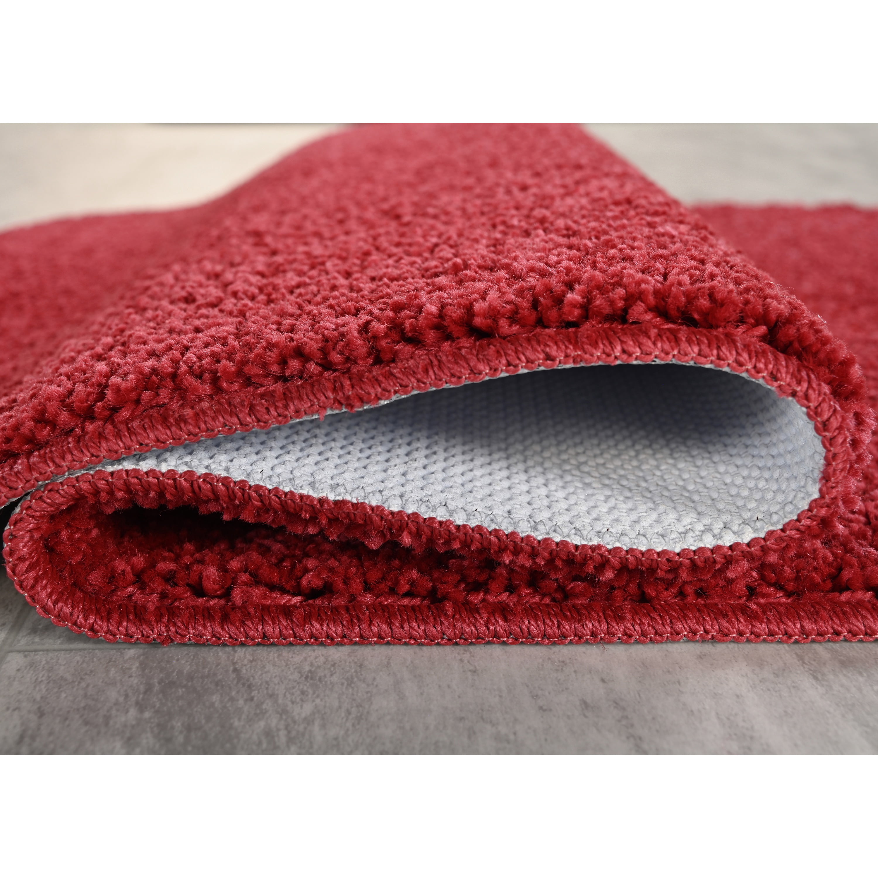 Garland Rug Gramercy Washable Polypropylene Classic Red Bath Rug, 20" x 34"