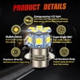 thumbnail image 6 of Ruiandsion H6M Motorcycle Headlight LED Bulb,6V 200LM 6000K White Plug and Play Hi/Lo Beam,Replacement for Scooter ATV,1-Pack, 6 of 9