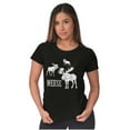 thumbnail image 5 of Funny Meese Moose Animal Humor Womens Slim Fit Graphic Tee Brisco Brands S, 5 of 6