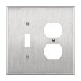 thumbnail image 1 of ENERLITES Combination Toggle Light Switch and Duplex Receptacle Outlet Metal Midway Size Wall Plate, 1 of 7