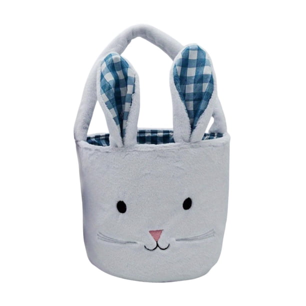 Canasta de Pascua, regalos, juguetes, cubo, bolso, adorable, portátil, decoración para fiestas, dulces Azul