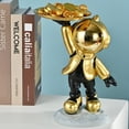thumbnail image 1 of Bandeja de resina para astronauta, adorno de almacenamiento, escultura de astronauta, decoración del hogar (dorado), 1 of 6