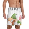 thumbnail image 2 of Kdxio Cactus Gnome Print Mens Sleep Shorts Bottoms Soft Comfy Pajama Wear Pants with Drawstring Pockets, 2 of 5
