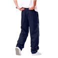 thumbnail image 4 of THNCYX Men's Wide Leg Track Pants With Side Stripe Elastic Waistband And Long Drawstring Loose Fit Athletic Pant S-2XL, 4 of 4