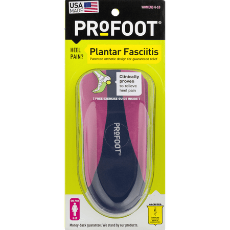 PROFOOT Plantar Fasciitis Orthotics, Women's 6-10, 1 Pair (Best Chef Shoes For Plantar Fasciitis)