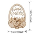 thumbnail image 2 of Yeuimy Easter Wooden Hanging Ornaments Unfinished Wood Slices Eggs Easter Crafts for Kids DIY Decorations Party Supplies, 2 of 2