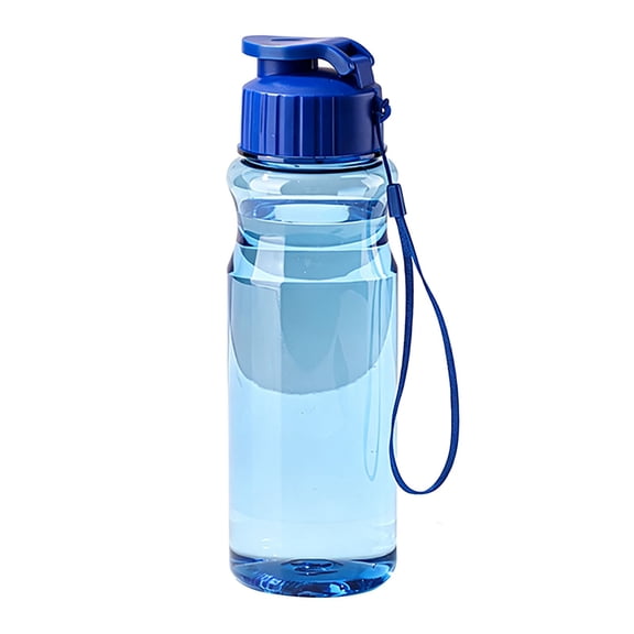 Clearance Under $0.99 Reusable Plastic Sports Water Bottle with Carry Strap and Leak-Resistant Lid, Lightweight Gym Travel Drinking Jug