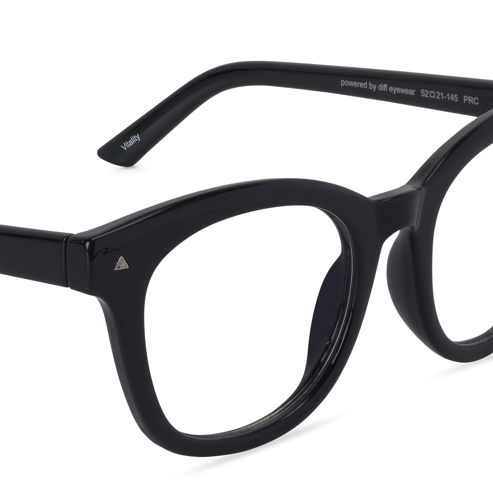 Women's Health Reading Glasses Vitality Blue Light Blocking by DIFF Eyewear Black +3.0