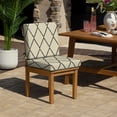 thumbnail image 2 of ARDEN Foam Outdoor Dining Chair Cushion, 20 x 20, made with ProFoam, Rain-proof, Fade Resistant, Tan Diamond Trellis, 2 of 9