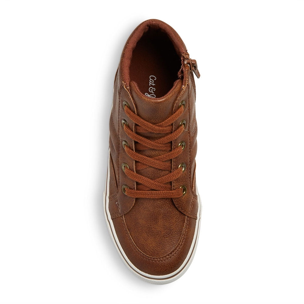 New Cat /& Jack Florian Mid Top Sneakers Brown Youth Boys/' Choose Size