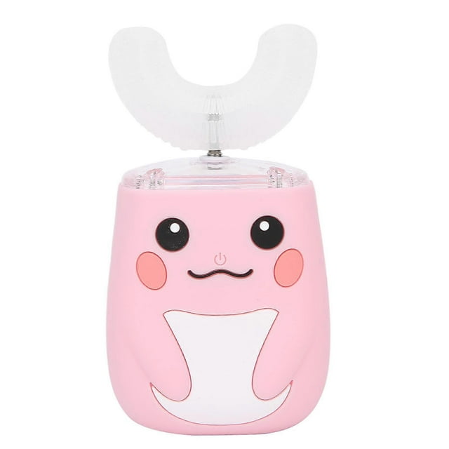 Children Electric Toothbrush Teeth Cleaning Massage UShape Waterproof Automatic Toothbrush(Pink )