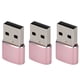 thumbnail image 3 of Adaptador USB Macho A Hembra Tipo C, Accesorios De Cable De Datos De Rendimiento Estable, Paquete De 3 Para Sincronización De Teléfono Móvil, 3 of 7