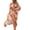 Yellow, variant on Ynynloco Women's Summer 3 Piece Swimsuits Tropical Sexy Leaf Print Bikini Set Halter Drawstring Bathing Suits with Cover Up