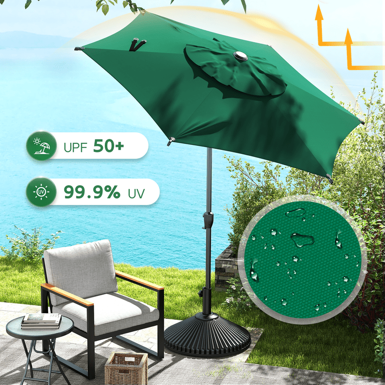 abba patio umbrella tilt instructions 11FT Lyon Outdoor Patio Outdoor Table Umbrella with Push Button and Crank Market Umbrella 8 Sturdy Ribs UV Protection Waterproof for Garden Deck Backyard Pool Tan Abba Patio 11ft Outdoor Patio