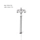 thumbnail image 4 of Monstrate Modelo de luz ferroviaria, modos de luz blanca cálida, miniposte LED en miniatura para patio, lámparas de parque de cabezales, decoraciones Artesanía Negro (luz blanca) Monstrate HA064534-02, 4 of 6
