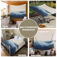 thumbnail image 6 of Blue Beige Ombre Tapestry for Bedroom Wall Hanging Tapestry, Minimalist Ocean Waves Linen Ceiling Backdrop Tapestries Poster Blanket Wall Decor for Teens Room Living Room Dorm 51" x 59", 6 of 8