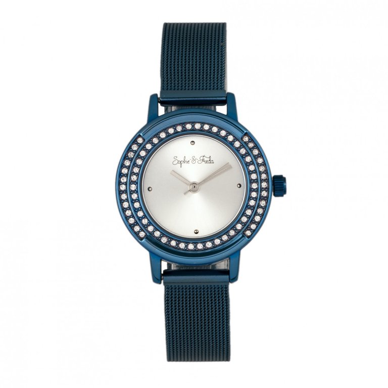 Sophie & Freda Silver Watch w Swarovski Diamonds Sophie and Freda Cambridge Women main image 4