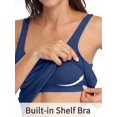 thumbnail image 3 of Attraco Women's Cotton Basic Camisoles with Shelf Bra Tank Tops, 3 of 7