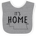 thumbnail image 3 of Inktastic It's Home- State of Nebraska Outline Distressed Text Boys or Girls Baby Bib, 3 of 4