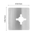 thumbnail image 2 of 4pcs Stainless Steel Door Lock Reinforcement Plate Door Lock Repair Plate, 2 of 9