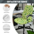 thumbnail image 5 of Renewold Cucumber Leaf Green Office Computer Chair Cover Non-slip Decorative Boss Rotating Office Chair Cover Desk Computer Chair Cover with Elastic Bottom, L, 5 of 7
