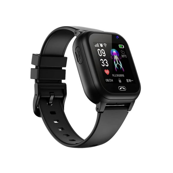 Gallickan Smart Watch for Kids, Kids Smart Watch, Equipped With Music Player, Alarm Clock, Camera, Weather Calendar, Birthday Gift, Black
