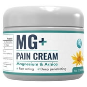 Mars Wellness MG  Pain Cream - Extra Strength Magnesium and Arnica Cream - 4 OZ Tub - Sore Legs and Joints, Leg Cramps, Sports and Arthritis Pain Rub