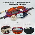 thumbnail image 4 of WATERFLY Unisex Anti Theft RFID Blocking Hiking Running Nylon Fanny Pack Waist Bag,Orange Purple, 4 of 9