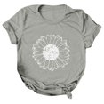 thumbnail image 3 of PENGXIANG T-Shirt Décontracté à Manches Courtes Col Rond Ample pour Femmes, 3 of 5