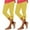 Yellow, variant on Timegard Womens Capri Pants 2pc Cropped Workout Legging High Waist Comfy Casual Knee Length Pants