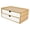 white double layer, variant on Bamboo Desktop Storage Drawer Scissors Supplies Premium for Study Bathroom , white three layer