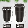 thumbnail image 2 of FORHVIPS Coffee Tumbler with Lid,13 Floz Travel Coffee Mugs,Double Wall Vacuum Reusable Insulated Tumbler Spill Proof with Lid - Thermos Cup for Keep Hot/Ice Coffee,Tea and Beer, 2 of 7