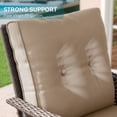thumbnail image 4 of Kullavik 4 Pieces Patio Swivel Rocker Wicker Chairs Set – Outdoor Swivel Rocking Chairs with Thickened Cushions, All-Weather Wicker Patio Furniture Conversation Set for Garden, Deck, Backyard,Khaki, 4 of 9