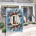 thumbnail image 4 of Monogram Letter L Winter Small Garden Flag Burlap Family Last Name Initial Yard Flag 12.5 x 18 Inch Snow Red Birds Floral Garden Flag Vertical Holiday Outdoor Farmhouse Decoration, 4 of 6