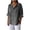 Gray-07, variant on Women's Cotton Linen Blouses Button Down V Neck Eyelet 3/4 Sleeve Tops Lightweight Casual Summer