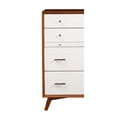 thumbnail image 6 of Allora Mid Century Multi-function Wood Chest in Acorn-White, 6 of 8