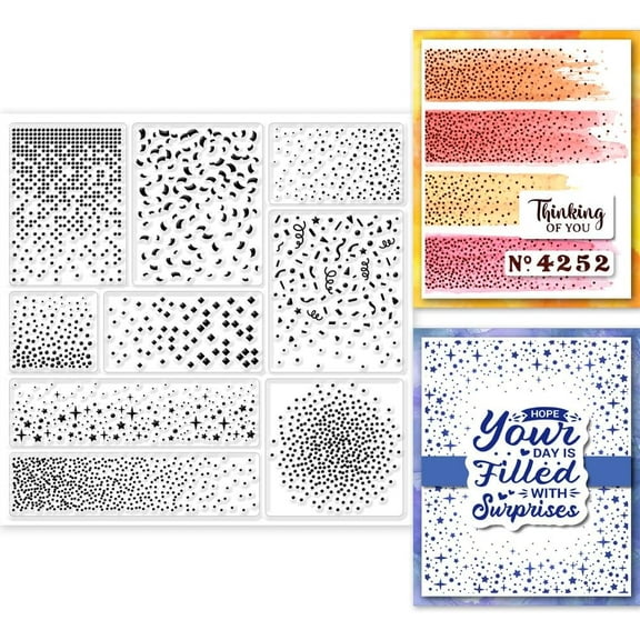 1 Sheet Confetti Background Clear Stamps for Cards Making Birthday Celebration Clear Stamp Seals 5.91x5.91inch 1Transparent Stamps for DIY Scrapbooking Photo Album Journal Home Decoration