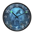 thumbnail image 2 of Voice Activated Clock with Glow Light 12 Inch Large Silent Wall Clock Battery Operated for Home Decor Undersea Fantasy World, 2 of 8