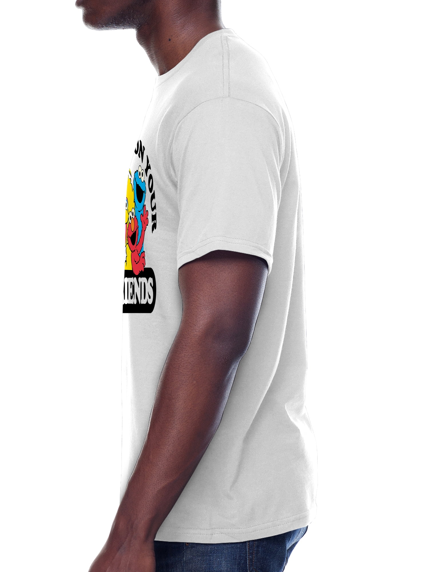 Sesame Street, Mens Apparel Graphic T-Shirt, Sizes S-3XL, Checking In On Friends