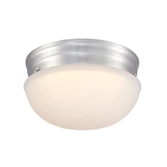 Westinghouse Lighting Lakehurst 7-Inch 10-Watt LED Flush Mount Ceiling Fixture, Brushed Nickel Finish, Frosted Glass Shade