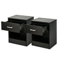 thumbnail image 2 of Tcbosik 2pcs Night Stands, Sofa Side Table with Drawer, Bedside Furniture, Night Stand End Table with Storage Drawers for Bedroom, Black, 2 of 6
