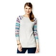 thumbnail image 2 of American Living Womens Fair-Isle Sleeves Pullover Sweater, Grey, XX-Large, 2 of 2