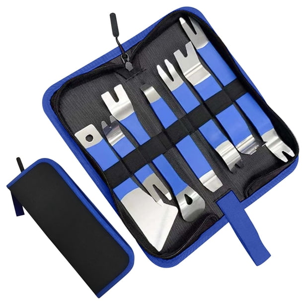 Juego de herramientas de acero inoxidable para desmontar molduras | Kit de 7 piezas para hacer palanca en paneles interiores de salpicaderos y puertas de automóviles