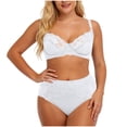 thumbnail image 2 of Bixock Plus Size Push Up Bras for Women Solid Color Elegant Lace Details Underwire Thin Molde Support Matching Set Daily Wear Bra, 2 of 5