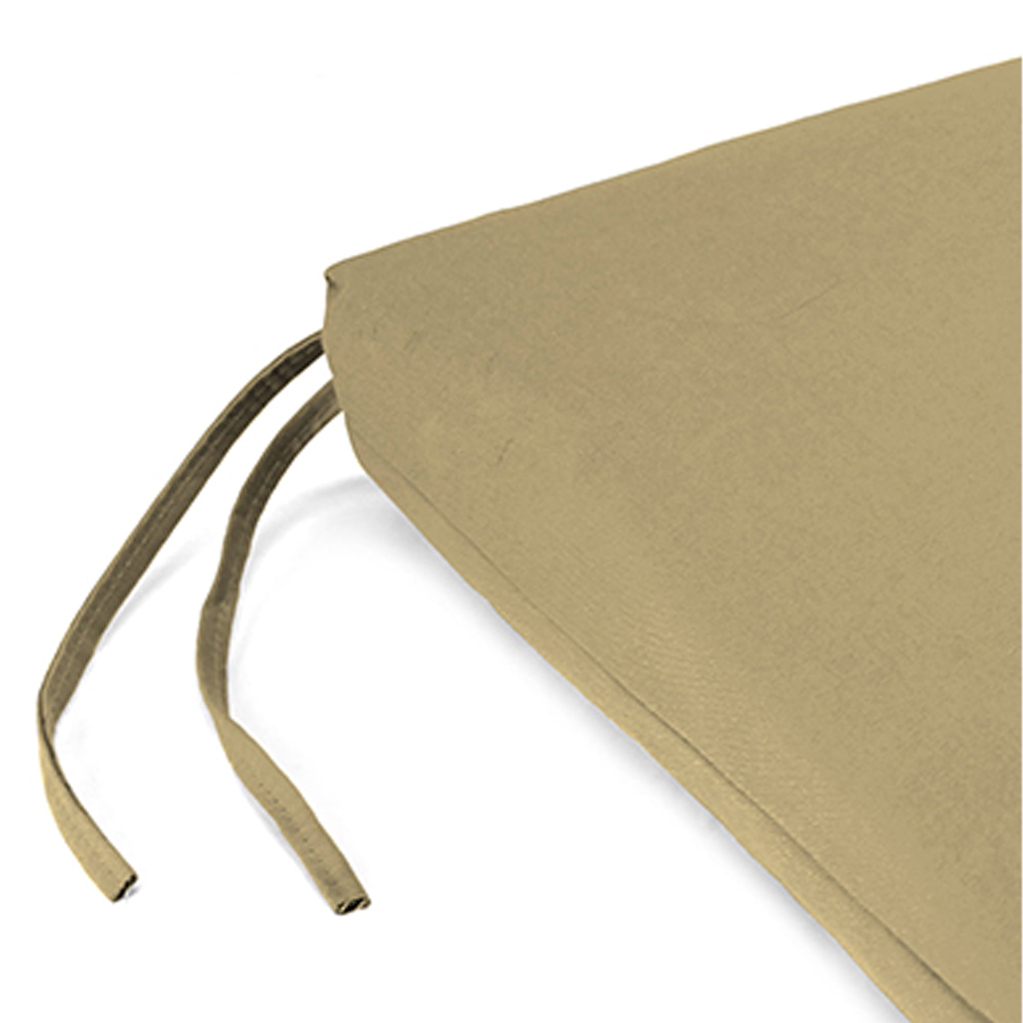 Jordan Manufacturing Sunbrella 17" x 19" Canvas Heather Beige Solid Rectangular Outdoor Chair Pad Seat Cushion with Ties (2 Pack)