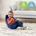 thumbnail image 5 of ECR4Kids Plastic Leaf Scoop Floor Rocker Seat, Classroom Furniture, Navy, 6-Piece, 5 of 9