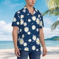 thumbnail image 5 of Haiem Daisies Flowers Printed Hawaiian Shirt for Men - Men’s Casual Beach Summer Shirts - Stretch Fabric with Modern Fit-3X-Large, 5 of 9
