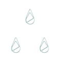 thumbnail image 1 of Clip de Papel Moyic 30 Piezas Metal Forma de Gota de Agua Plateado Estilo Simple, 1 of 6
