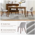 thumbnail image 4 of QinaQin Set de 2 sillas de comedor modernas tapizadas, asiento ergonómico acolchado, patas de madera resistentes y tela tipo lino para cocina o comedor, 4 of 7
